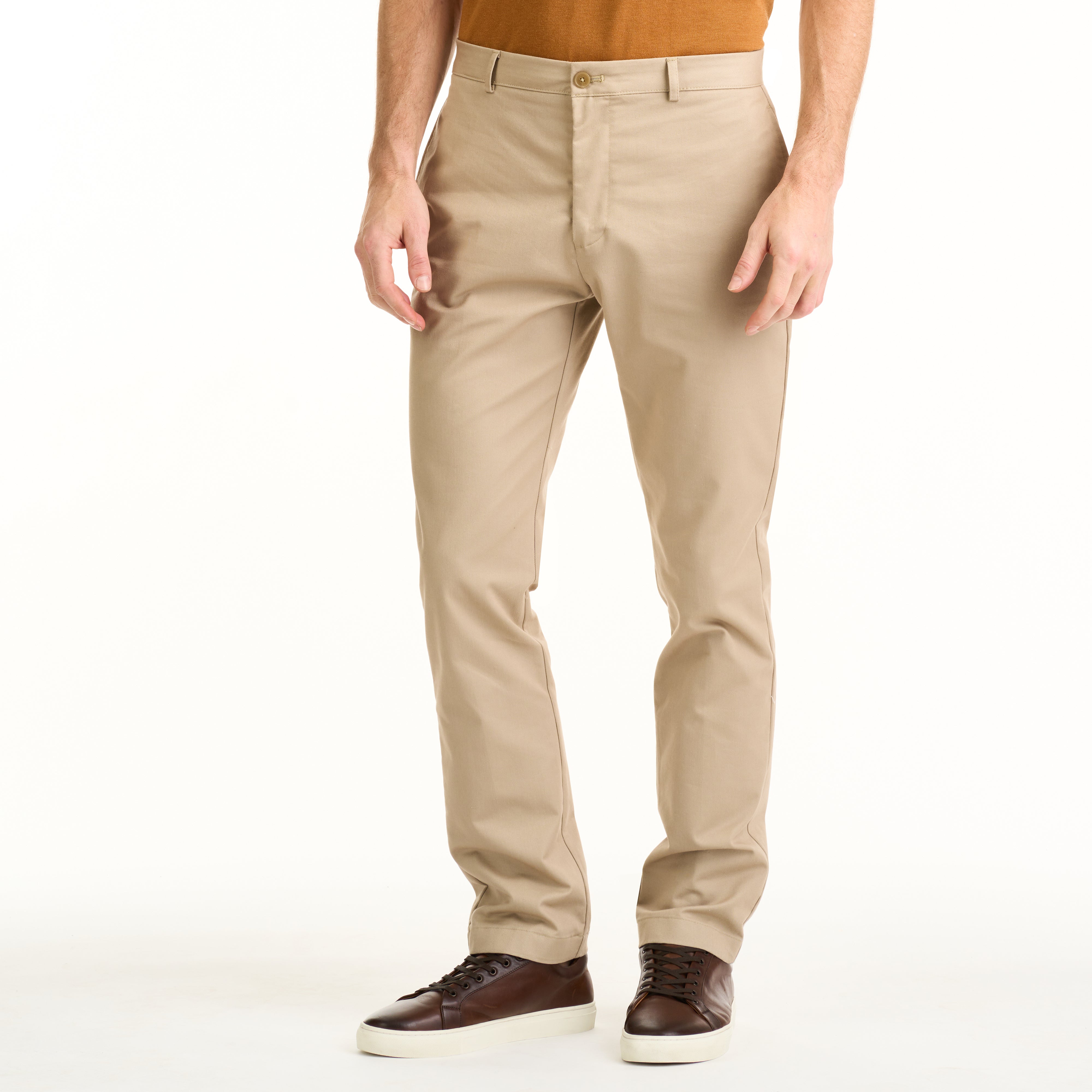 LL Bean Men's Khaki Wrinkle Free Chino Pants Flat Front 33 x 35.5 NWT | eBay
